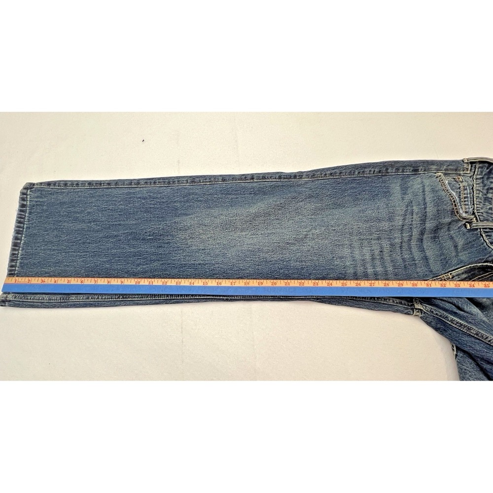 Hollister Low Rise Baggy Jeans Womens 10R W30 Blue Wide Leg Denim 100% Cotton Y2 - Picture 15 of 16